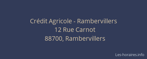 Crédit Agricole - Rambervillers