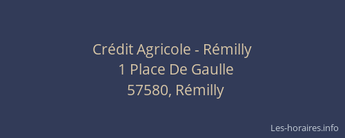 Cr&eacute;dit Agricole - R&eacute;milly