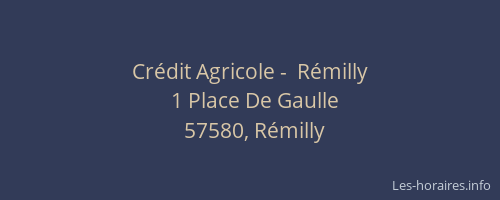 Crédit Agricole -  Rémilly
