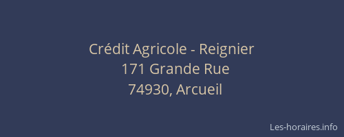 Cr&eacute;dit Agricole - Reignier