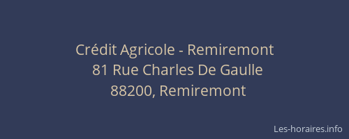 Crédit Agricole - Remiremont