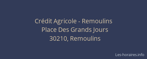 Crédit Agricole - Remoulins