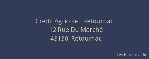 Cr&eacute;dit Agricole - Retournac