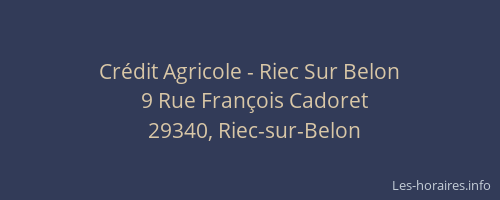 Cr&eacute;dit Agricole - Riec Sur Belon