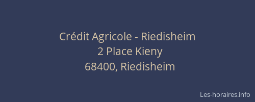Crédit Agricole - Riedisheim