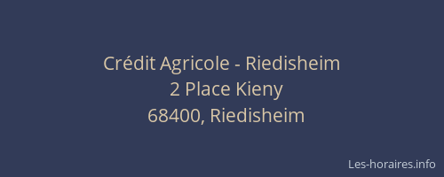 Cr&eacute;dit Agricole - Riedisheim