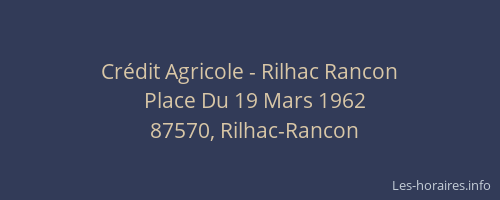 Cr&eacute;dit Agricole - Rilhac Rancon
