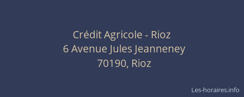 Crédit Agricole - Rioz