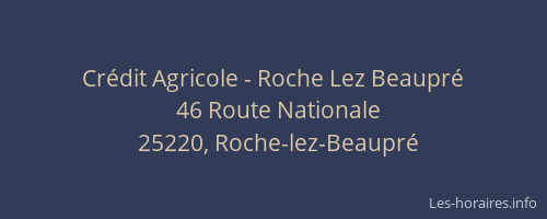 Crédit Agricole - Roche Lez Beaupré