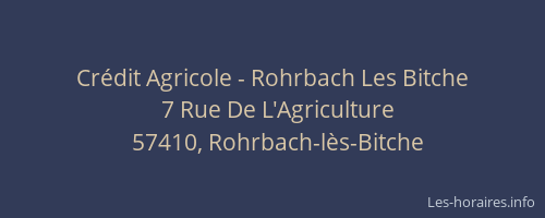 Crédit Agricole - Rohrbach Les Bitche