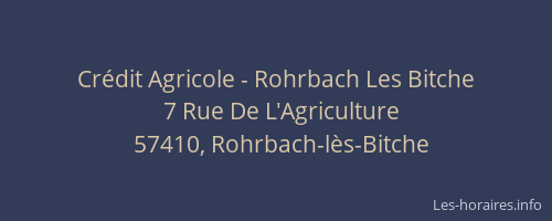 Cr&eacute;dit Agricole - Rohrbach Les Bitche