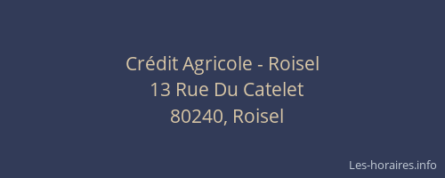 Crédit Agricole - Roisel
