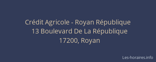 Crédit Agricole - Royan République