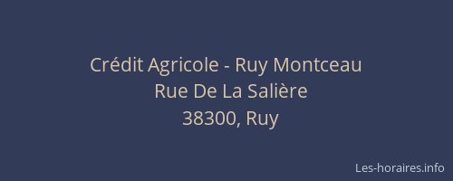 Cr&eacute;dit Agricole - Ruy Montceau