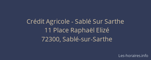Cr&eacute;dit Agricole - Sabl&eacute; Sur Sarthe