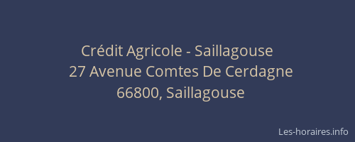Crédit Agricole - Saillagouse