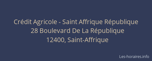 Crédit Agricole - Saint Affrique République