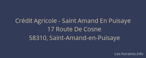 Cr&eacute;dit Agricole - Saint Amand En Puisaye