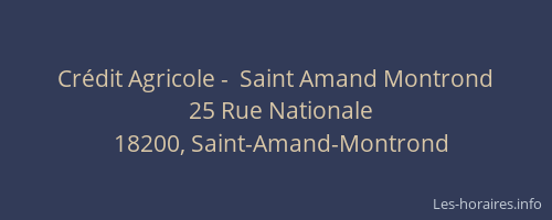 Crédit Agricole -  Saint Amand Montrond