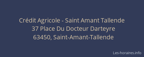 Cr&eacute;dit Agricole - Saint Amant Tallende