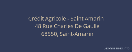 Cr&eacute;dit Agricole - Saint Amarin