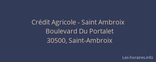 Crédit Agricole - Saint Ambroix