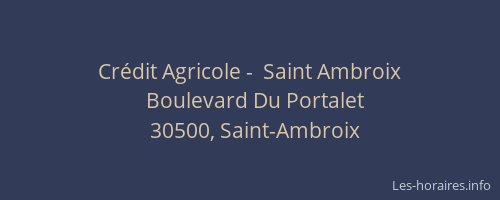Crédit Agricole -  Saint Ambroix