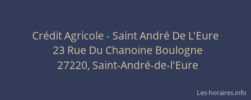 Crédit Agricole - Saint André De L'Eure