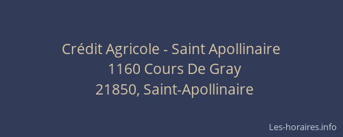 Crédit Agricole - Saint Apollinaire
