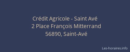 Crédit Agricole - Saint Avé