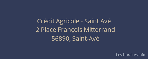 Cr&eacute;dit Agricole - Saint Av&eacute;