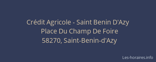 Cr&eacute;dit Agricole - Saint Benin D'Azy