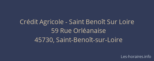 Crédit Agricole - Saint Benoît Sur Loire