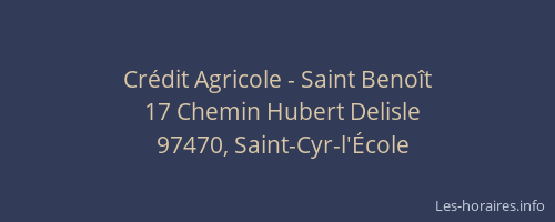 Cr&eacute;dit Agricole - Saint Beno&icirc;t