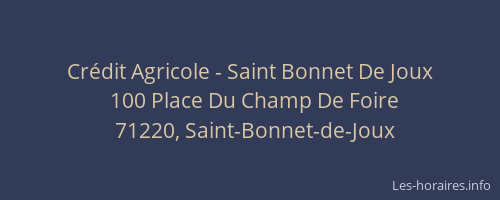 Crédit Agricole - Saint Bonnet De Joux