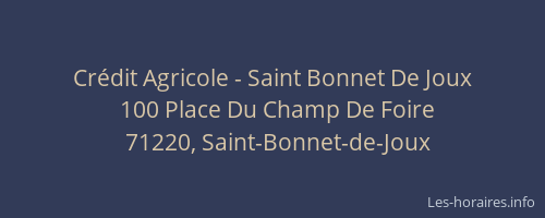 Cr&eacute;dit Agricole - Saint Bonnet De Joux