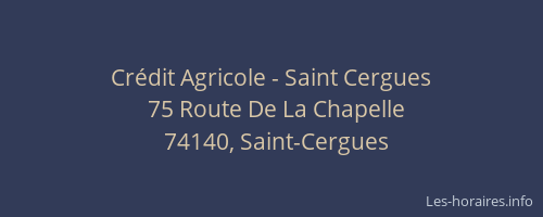 Crédit Agricole - Saint Cergues