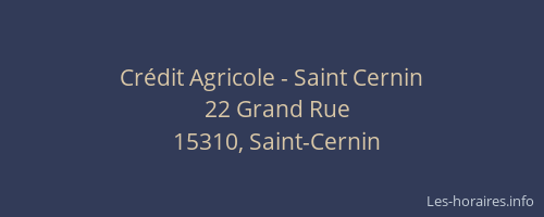 Crédit Agricole - Saint Cernin