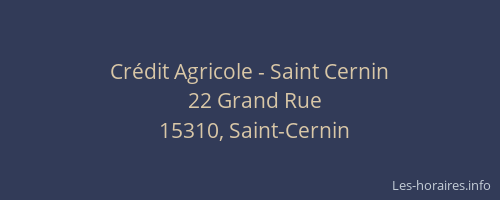 Cr&eacute;dit Agricole - Saint Cernin