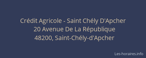 Crédit Agricole - Saint Chély D'Apcher