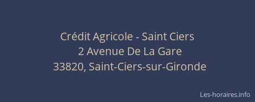 Crédit Agricole - Saint Ciers
