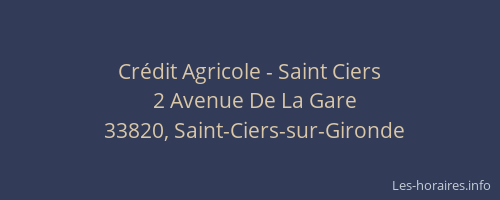 Cr&eacute;dit Agricole - Saint Ciers