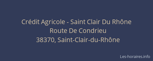 Crédit Agricole - Saint Clair Du Rhône