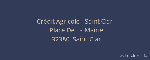 Crédit Agricole - Saint Clar