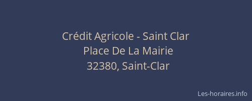 Cr&eacute;dit Agricole - Saint Clar