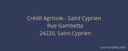 Crédit Agricole - Saint Cyprien