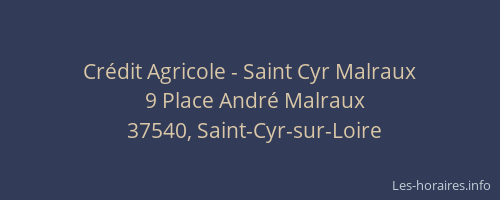 Crédit Agricole - Saint Cyr Malraux