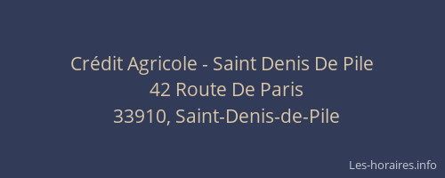 Crédit Agricole - Saint Denis De Pile