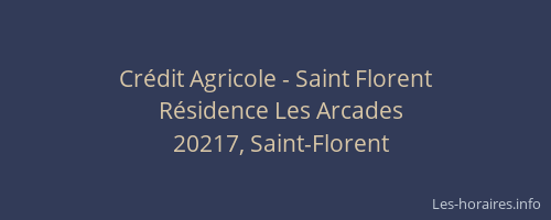 Crédit Agricole - Saint Florent