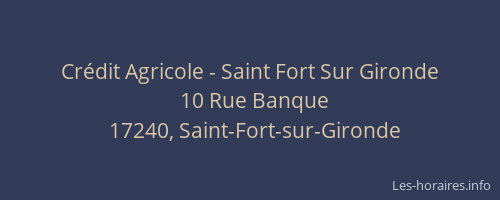 Crédit Agricole - Saint Fort Sur Gironde